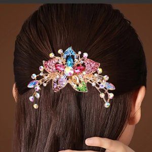RHINESTONE HAIR COMB in multi-color